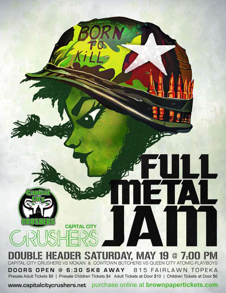 Capital City Crushers roller derby poster