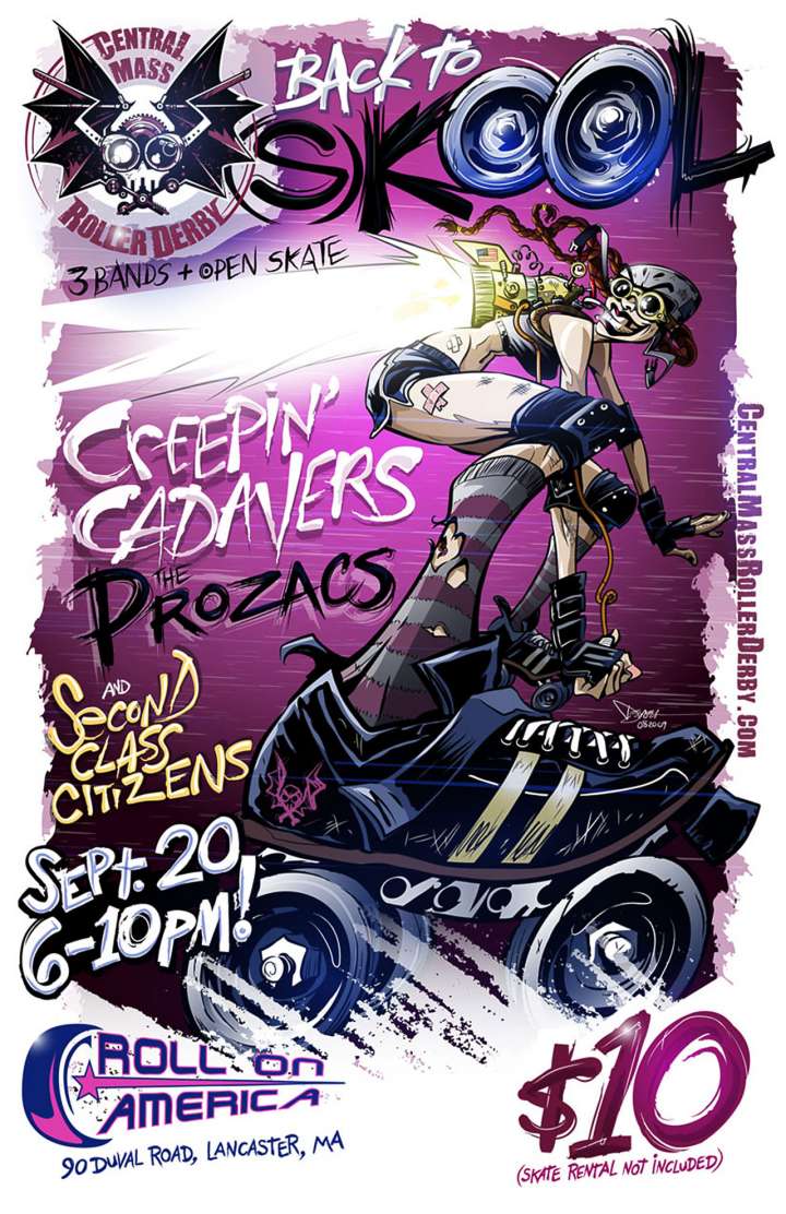 Central Mass (Bay City Roller Derby) poster by Derek Ring