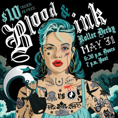 Cheyenne Capidolls Roller Derby poster by Sarah Hedlund
