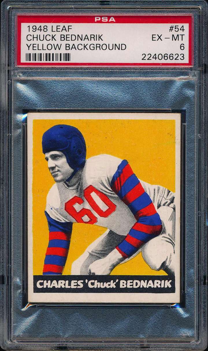 Chuck Bednarik, 1948 Leaf football card