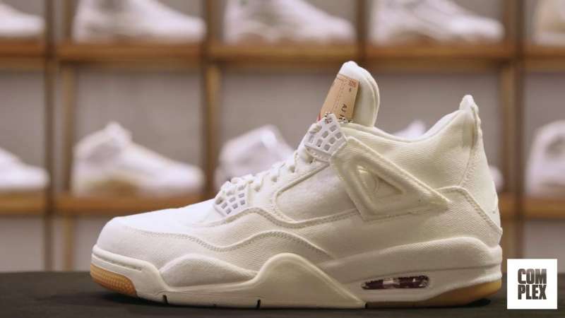 Cristiano Ronaldo buys white Levi's x Air Jordan IV shoes