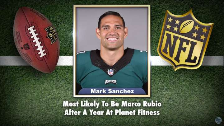 Eagles' Mark Sanchez featured on Tonight Show Superlatives