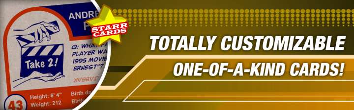 Make your own custom basketball card with Starr Cards.