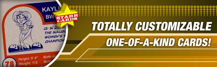 Make your own custom bowling card with Starr Cards.