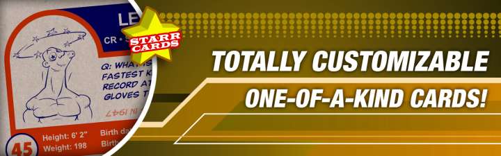 Make your own custom boxing card with Starr Cards.