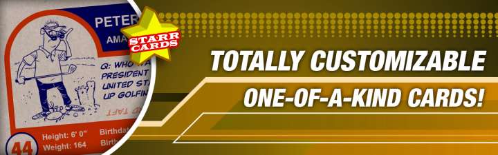 Make your own custom golf card with Starr Cards.