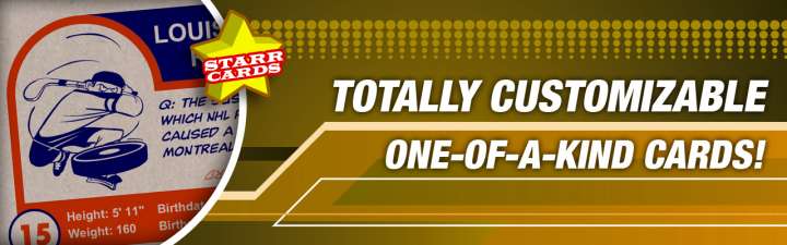 Make your own custom hockey card with Starr Cards.