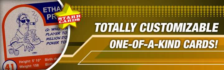 Make your own custom poker card with Starr Cards.