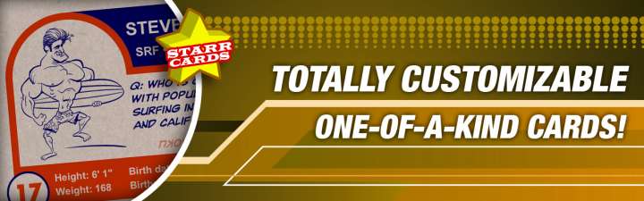 Make your own custom surfing card with Starr Cards.