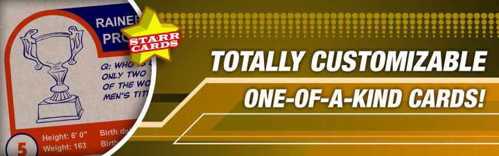 Make your own custom table tennis card with Starr Cards.