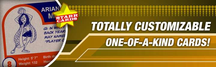 Make your own custom volleyball card with Starr Cards.