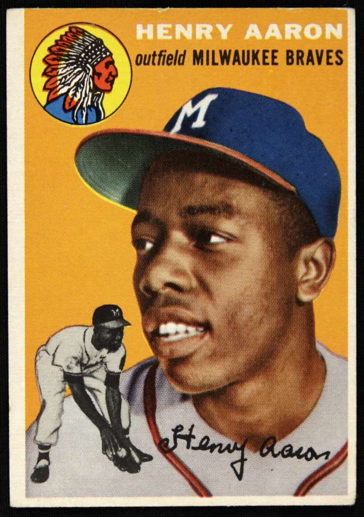 Hank Aaron, 1954 Topps baseball card
