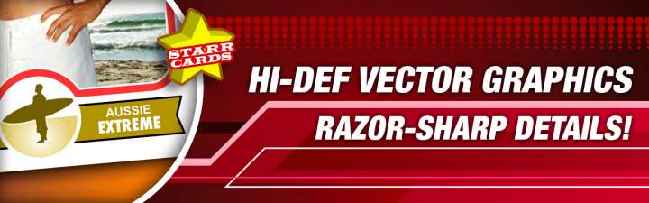 Make your own high-quality surfing card with Starr Cards.