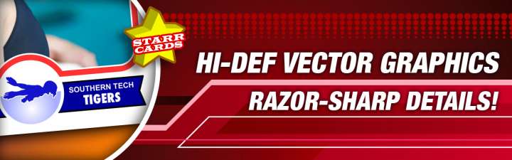 Make your own high-quality swimming card with Starr Cards.