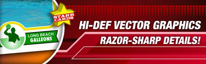 Make your own high-quality water polo card with Starr Cards.