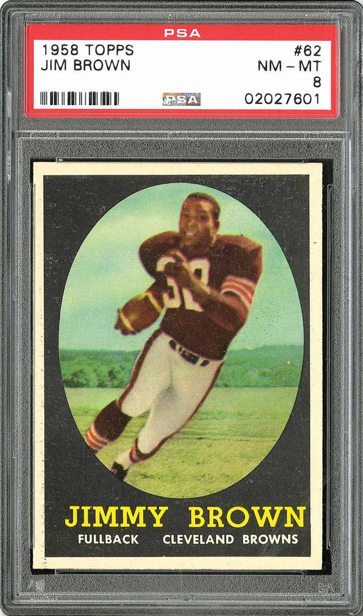 Jim Brown, 1958 Topps rookie football card