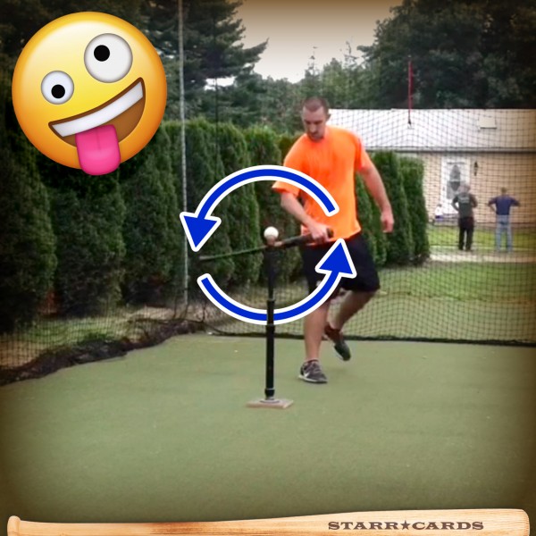 Johnny Burke demonstrates bat flipping on Vine