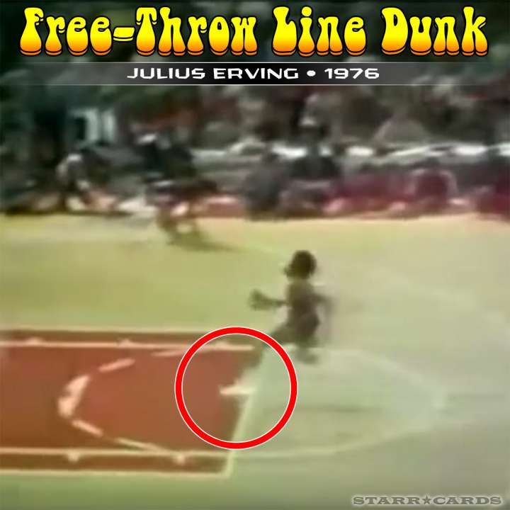 Julius Erving : 1976 free-throw line dunk