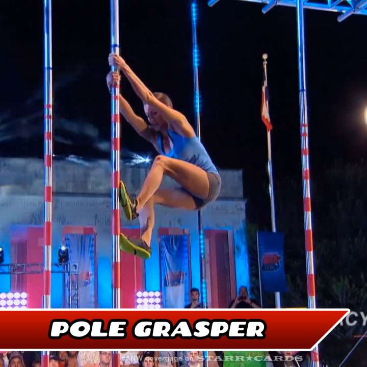 Kacy Catanzaro takes on the Pole Grasper on American Ninja Warrior.