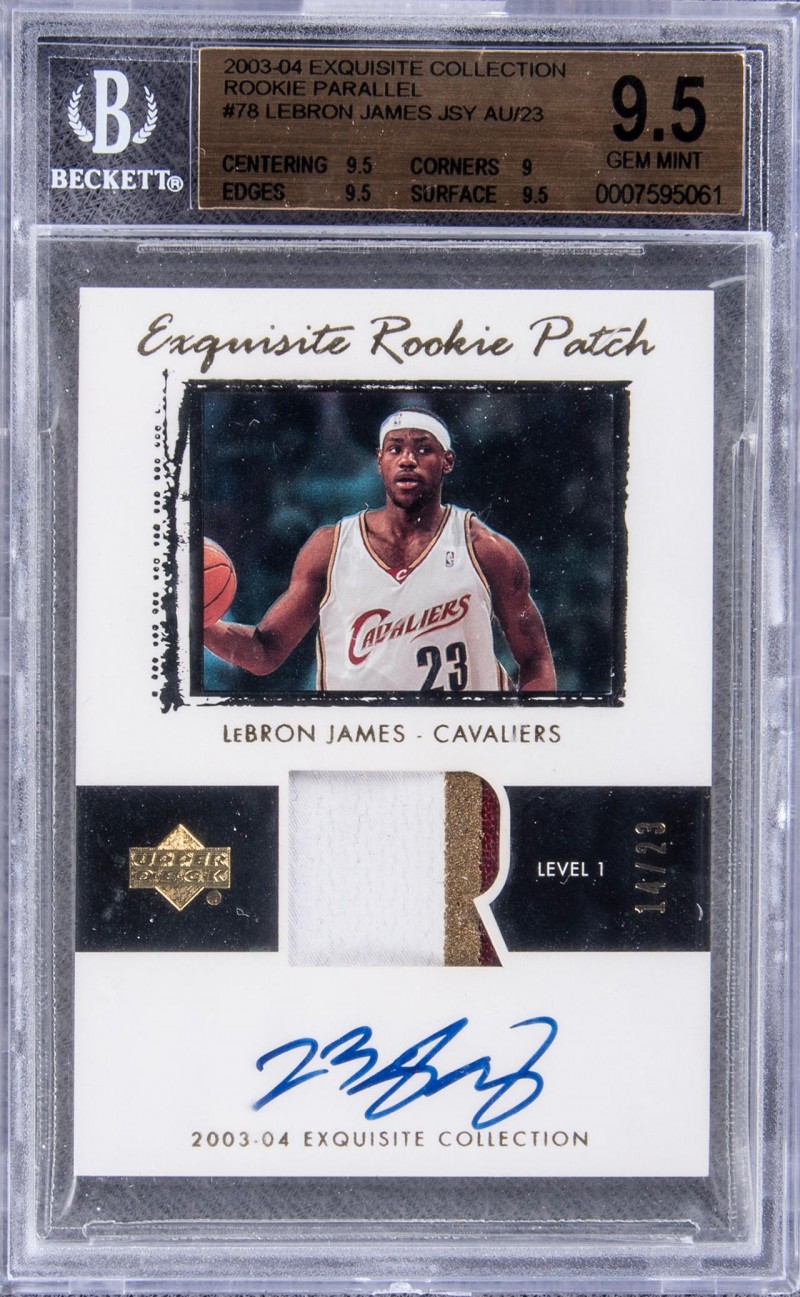 LeBron James 2003 Upper Deck Patch Parallel rookie basketball card