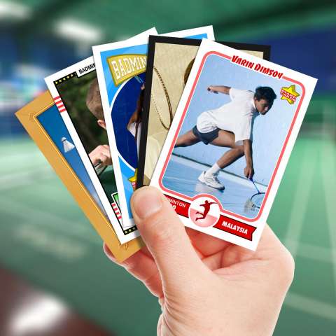 Make your own badminton card with Starr Cards.