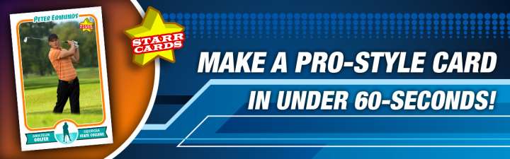 Easily create your own golf trading card with Starr Cards.