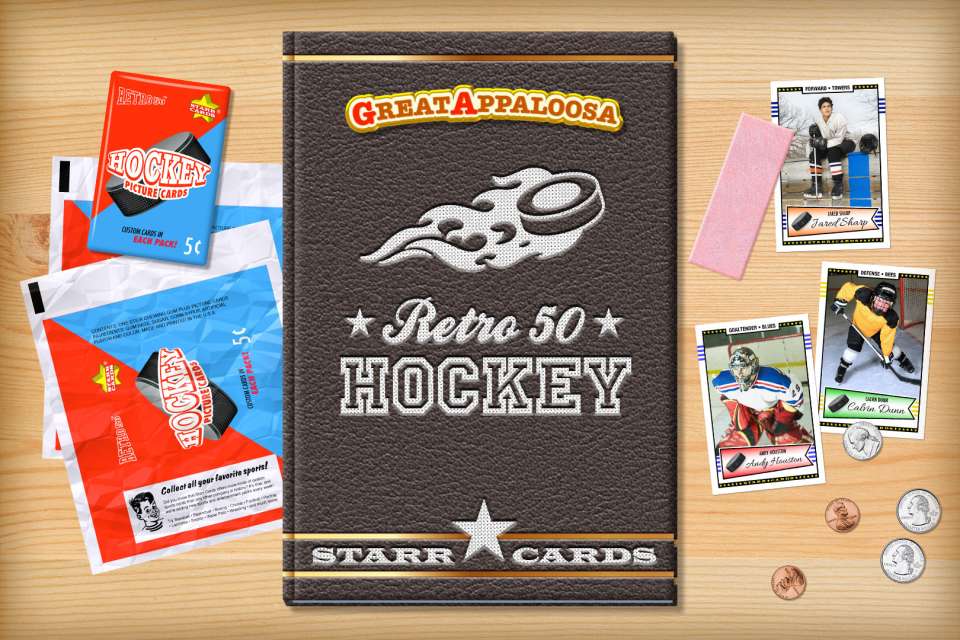 Make your own retro hockey card with Starr Cards.