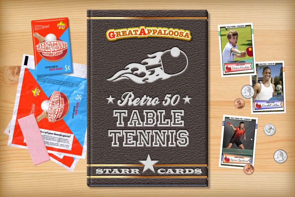 Make your own retro table tennis card with Starr Cards.