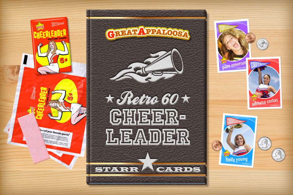 Make your own retro cheerleader card with Starr Cards.