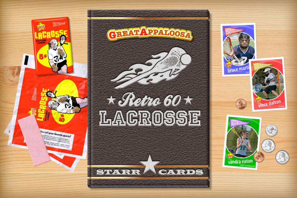 Make your own retro lacrosse card with Starr Cards.