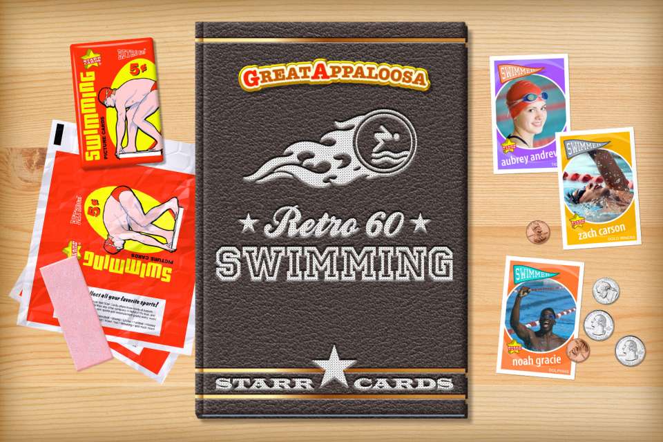 Make your own retro swimming card with Starr Cards.