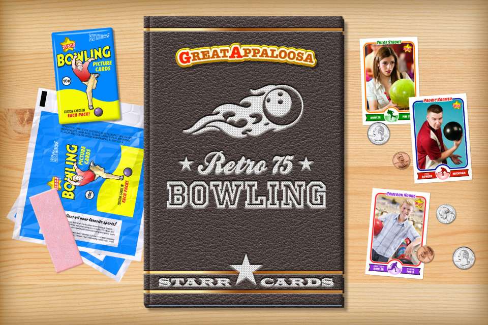 Make your own retro bowling card with Starr Cards.