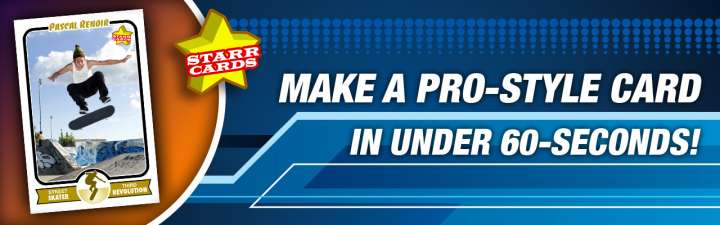 Easily create your own skater trading card with Starr Cards.