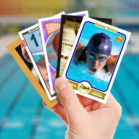 Make your own swimming card with Starr Cards.
