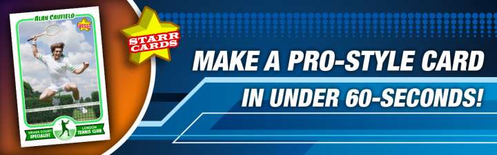 Easily create your own tennis trading card with Starr Cards.