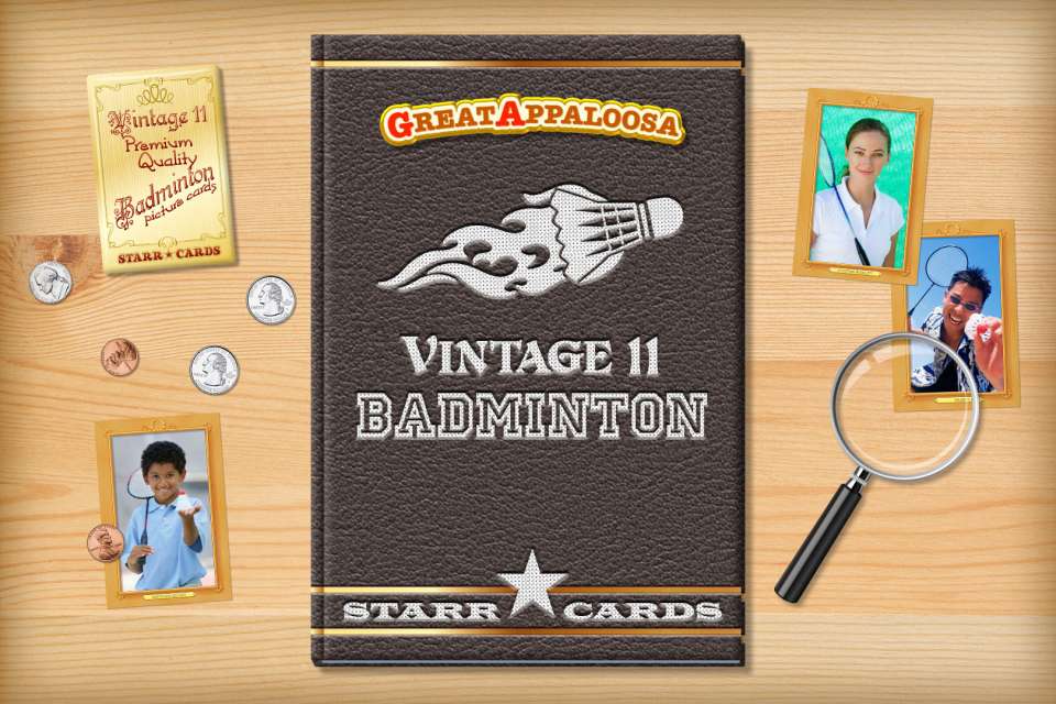 Make your own vintage badminton card with Starr Cards.