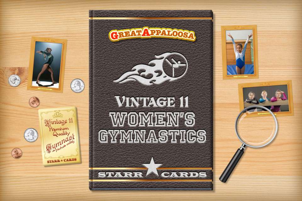 Make your own retro gymnastics card with Starr Cards.