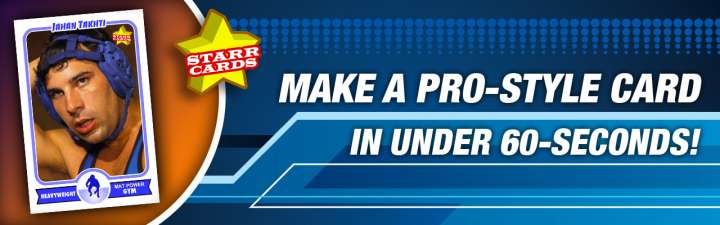 Easily create your own wrestling trading card with Starr Cards.