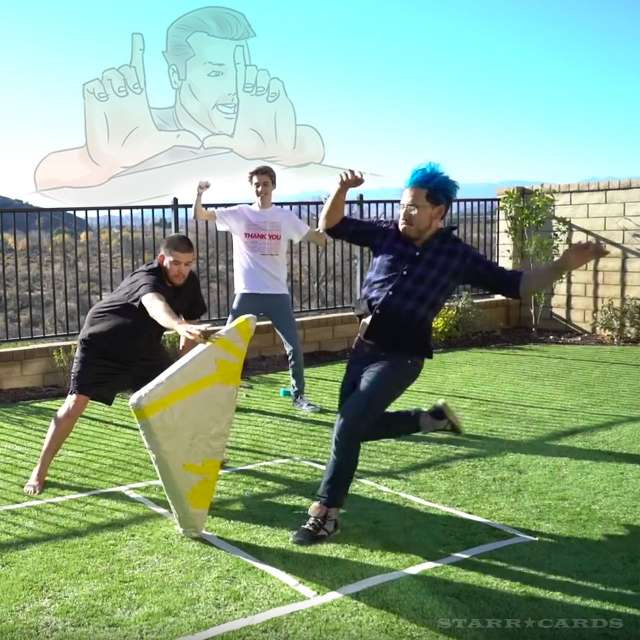 Markiplier plays giant finger football (aka paper flick football)