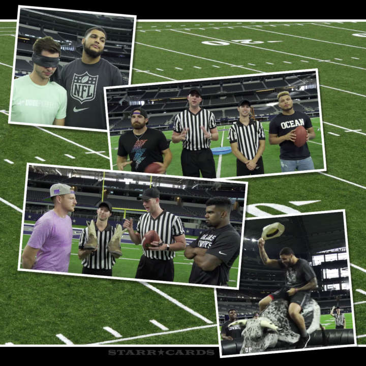 Mike Evans, Tyrann Mathieu and Ezekiel Elliott take on Dude Perfect