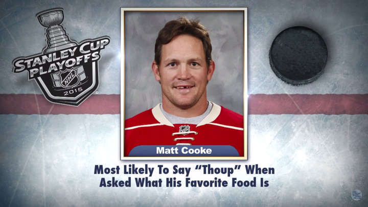 Minnesota Wild winger Matt Cooke on "Tonight Show Superlatives" read by Jimmy Fallon