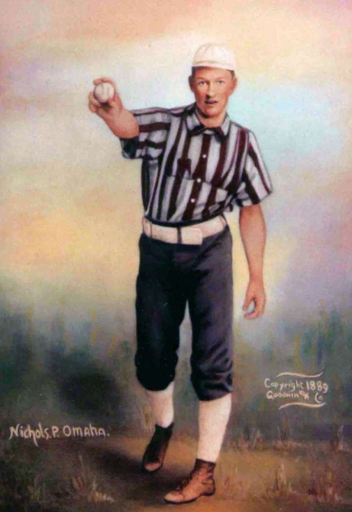 Omaha Omahogs pitcher Kid Nichols who went on to star for the Boston Beaneaters