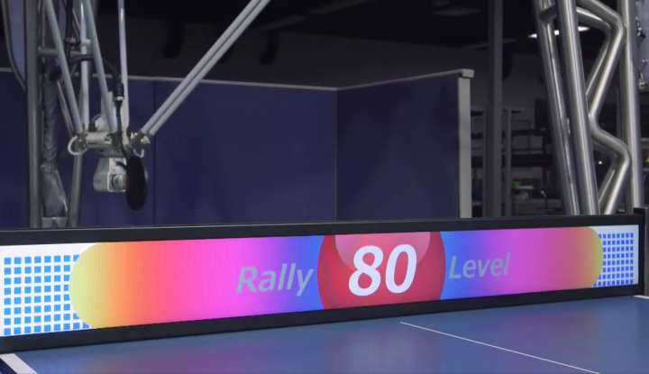 Omron high-tech table tennis "net" with LCD screen