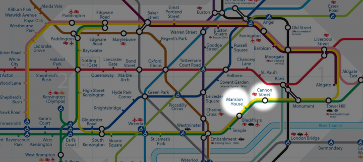 Racing The Tube from Mansion House to Cannon Street