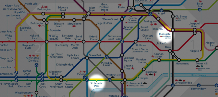 Racing The Tube from Moorgate to St James Park