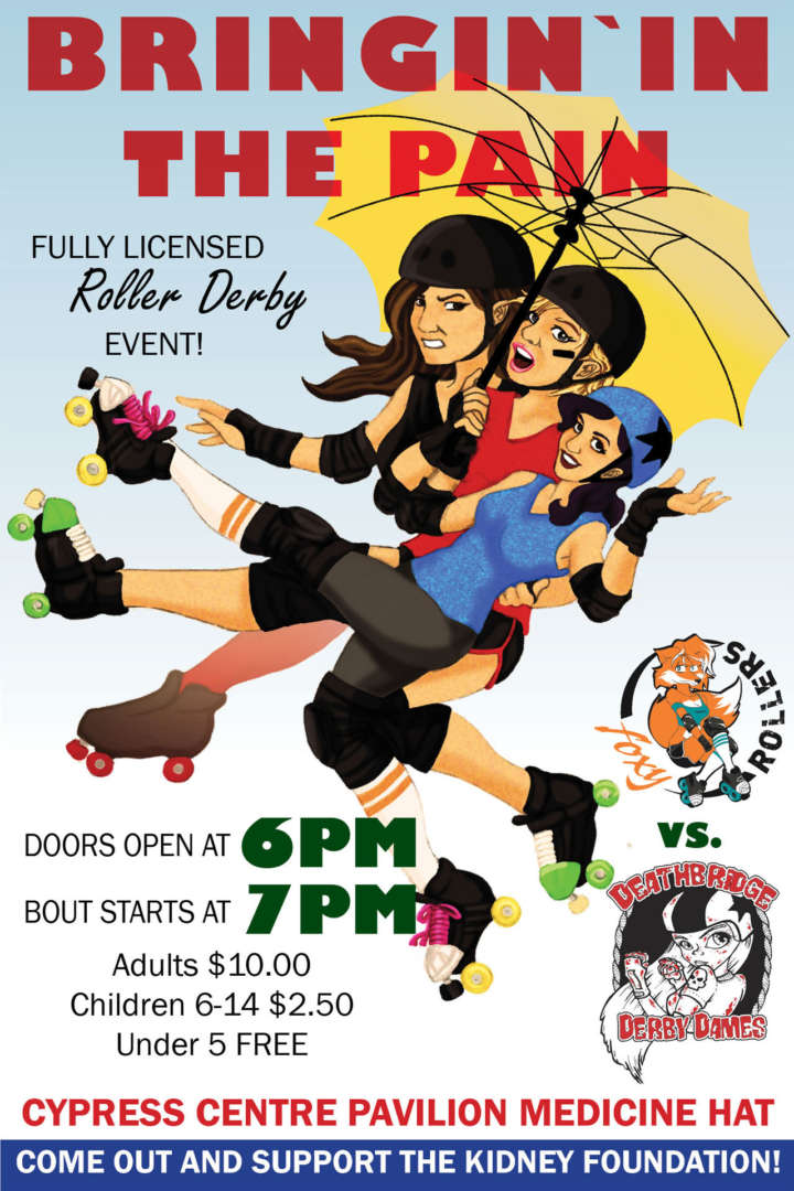 Redcliff Roller Derby presents 'Bringin' in the Pain'
