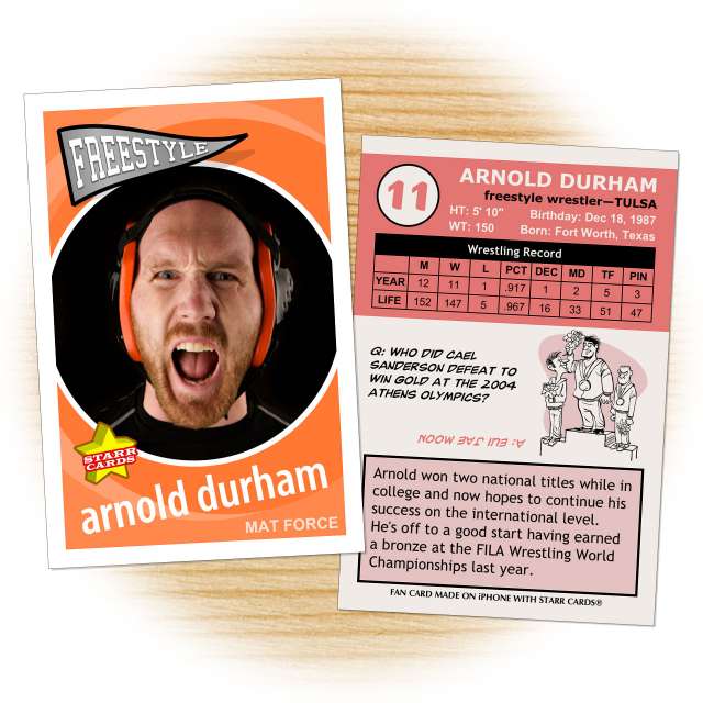 Wrestling card template from Starr Cards Wrestling Card Maker.