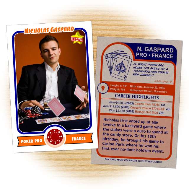 Poker card template from Starr Cards Poker Card Maker.