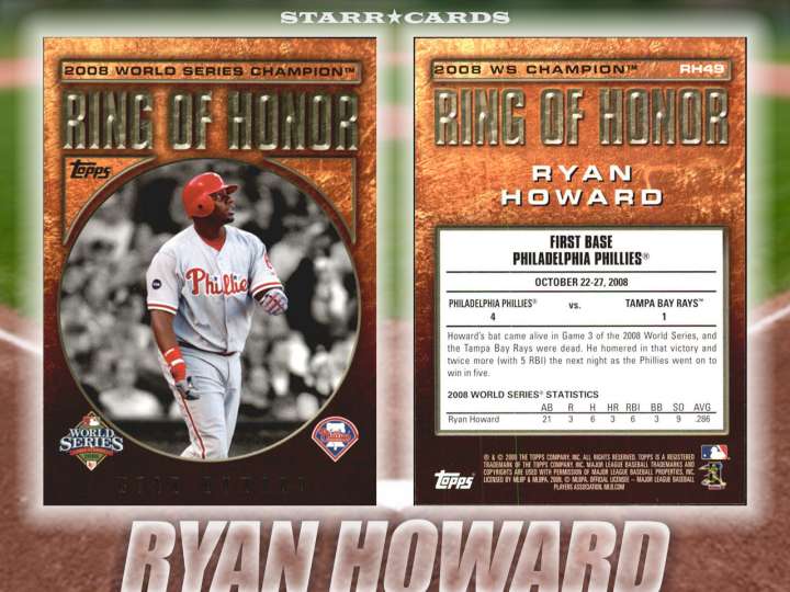 Ryan Howard Philadelphia Phillies baseball card