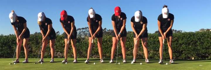 SDSU Lady Aztecs women's golf trick shot